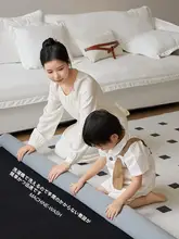 ダブルレイヤー洗えるラグ【機械洗い対応・リビング用・子供向け・クッション性のあるデザイン】
