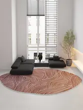 デザイナーオリジナルの異形カーペット【現代風・ストライプ・洗濯不要】