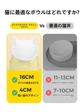 ペット用セラミック猫食器【高脚・斜口・防倒設計】