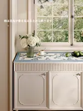 花鳥デザインの防水PVCテーブルマット【中華風・お手入れ簡単・玄関やダイニングに最適】