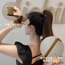 高いポニーテール用の高弾力耐久ヘアゴム【大人用・痛めない素材・韓国製】