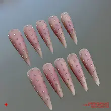 極上の柔らかさのビジューデザイン マニキュア【ドット柄・ハンドメイド】