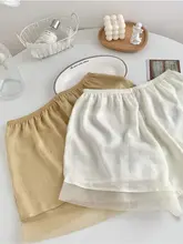 エアリーな軽やかさのシンプルな透け感安全パンツ【夏用・広めのボクサータイプ・通気性】