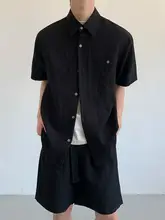 半袖シャツ ショートパンツ 2点セット メンズ ストレート カジュアル 夏 デザイン性 ストリート