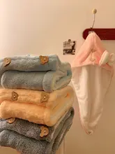 可愛らしいリボンデザインのドライヘアタオル【厚手・超吸水・速乾】