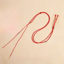赤い紐の編み込みブレスレット【平安扣・細身デザイン・手作り用素材】