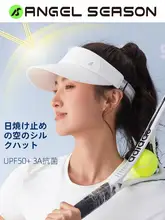 羽毛使用の空頂日焼け防止帽【紫外線対策・スポーツ・屋外用】