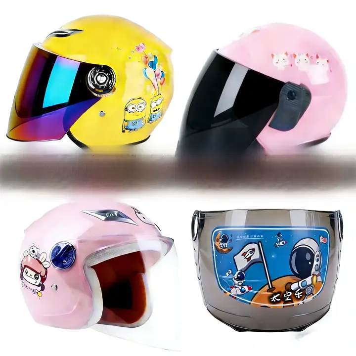 透明バイザー付き子供用バイクヘルメット【夏用・紫外線カット】