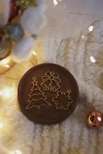 クリスマス飾り 鈴のミニペンダント【雪の花デザイン・リボン付き・クリスマス装飾用】