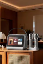 家庭用KTV音響一体型マイク【カラオケ対応・スマート音楽スピーカー】