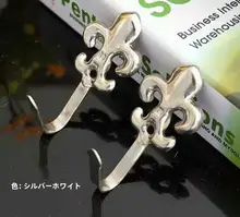小花デザインのカーテンフック【欧州スタイル・壁掛け用・2個セット】