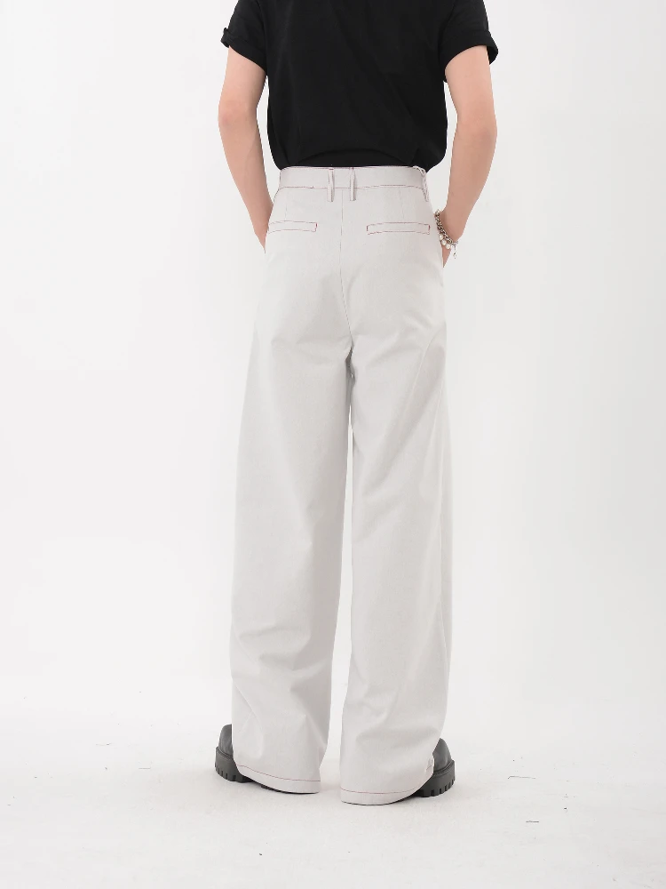 ワイドデニム メンズ おすすめモデル：LUCE GARMENT クリーンフィットデザイン ワイドレッグデニムパンツ