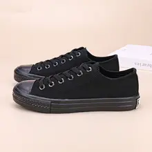 Feiyue 全黒カジュアルキャンバスシューズ【ローカット・男性用・レトロデザイン】