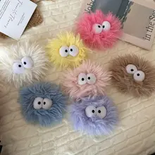 秋冬向けファニーな目付きファー付きヘアクリップ【ふわふわ・かわいいデザイン】