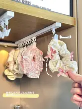 壁掛け式ヘアゴム収納ラック【穴あけ不要・スライド式・飾り用】