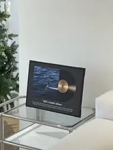 インテリアアート オブジェ レコード型 グリッター ヴィンテージ 上品 デスクトップデコ 撮影小物 インスタ映え