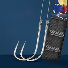 刺のない仕掛け付きダブルフックの釣り用具【全自動・バス釣り用】（セットアップ対応）
