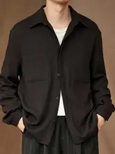 WATEREVER 長袖シャツコート【ダークブラウン・高品質・シワ防止】