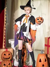 オリジナルデザインの魔法狂欢夜ロリータ風ケープベストショートパンツ【ダークゴシック・王子スタイル】（セットアップ対応）