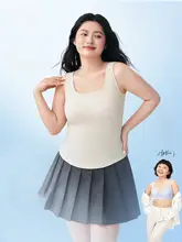 夏用涼感キャミソールブラトップ【胸パッド付き・白・大きいサイズ】（セットアップ対応）