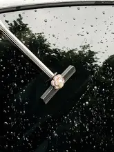 車の後部ミラー用 雨除けワイパー【多機能・伸縮式・曇り取り・除雪・除湿】
