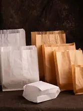 食品用 防油紙袋【牛皮紙・テイクアウト用・ベーグル・デザート・サンドイッチ・ハンバーガー・フライドチキン用パッケージ】