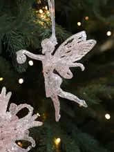クリスマスツリー用飾り【リボン付きサンタクロースデコレーション・ギフト用】