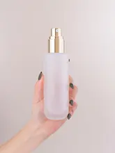高級ガラス製化粧品ボトル【プッシュ式・スプレータイプ・美容液用】