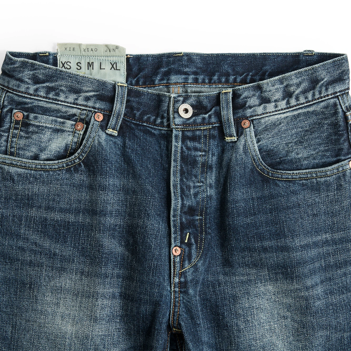カーゴパンツ メンズ コーデ - 中低腰デニムパンツの立体剪裁とウォッシュ加工