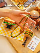 スマホリング スマホスタンド ハンバーガー 本革 木製 伸縮式 耐衝撃 粘着式 ストラップ