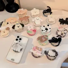 可愛いクマ型マグネットスマホスタンド【折りたたみ・伸縮・衝撃吸収・男女兼用】