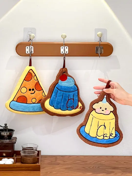 洗面所やキッチンに最適！かわいい掛け式タオル【吸水性・抗臭・速乾】