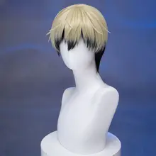 コスプレ用 フェードグラデーションショートウィッグ【禪院直哉風・28cm・層状デザイン】