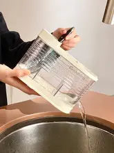 キッチン用 透明箸収納ボックス【水切り機能付き・スプーンと箸の収納】
