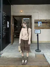 グリーンの重ね風網タイツのふんわりドレス【ハイウエスト・Ａライン・春用】（セットアップ対応）