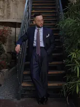 秋春用 イタリアンスタイルのフィットデニムジャケット【レトロデザイン・紳士用】