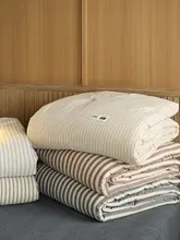 高級感ある綿麻大豆繊維の寝具【シングル・ダブル兼用・春秋用・洗濯機対応】