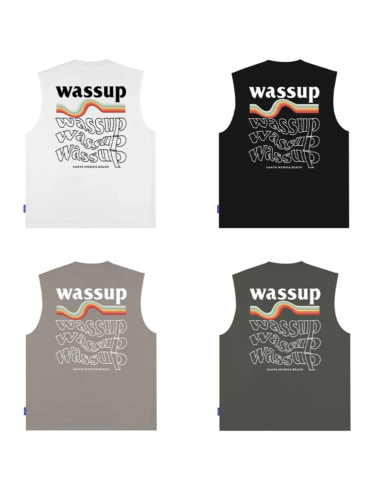 ジムスタイル用ノースリーブシャツ：WASSUP HEODSの夏用純棉汗背心が提供する実用性