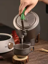 ビーユーパ純チタン製アウトドア軽量キャンプ用ティーポット【大容量・携帯便利】