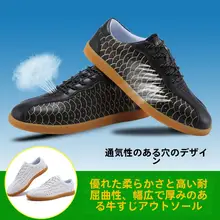 Feng Qing Yang 太極拳シューズ【本革・ゴムソール・黒】