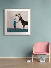 クリスマス壁掛けアート【北欧風・子供部屋・ウッド調・リビング用】