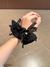 ブラックとパープルの低馬尾用ヘアゴム【高級感溢れるデザイン】