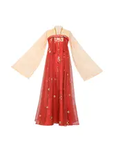華やかな刺繍の漢服【女性用・春夏対応・古典的なデザイン】（セットアップ対応）