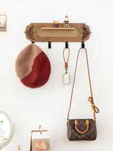 アールデコスタイルの壁掛け収納ラック【靴箱・コートフック・バッグ・鍵用】