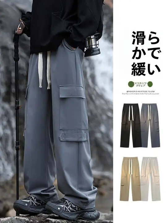 アメリカン マルチポケット カーゴパンツ メンズ スポーツ ルーズ
