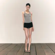 アメリカンレトロスタイルの女性用ショートパンツ【ハイウエスト・タイトフィット・夏用】