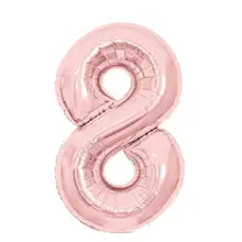 32インチと40インチのローズゴールド数字バルーン【誕生日パーティー・屋外装飾・撮影用】