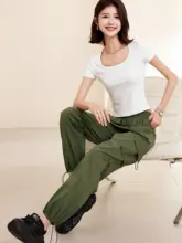 レディース 秋用 カジュアル作業用パンツ【小柄対応・ tapered fit・速乾・薄手】