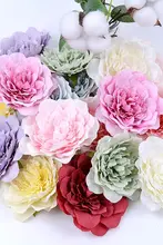 リアルな復古ボタン花【造花・シルクフラワー・手作り装飾材料】