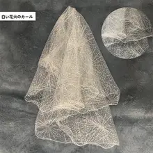新婦用 白色ショートベール【シンプル・韓国スタイル・華やかさ】